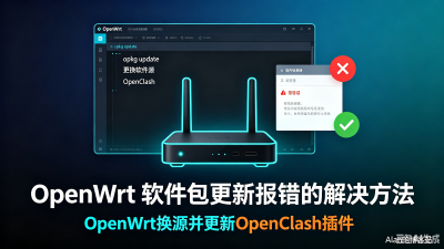 OpenWrt 软件包更新报错的解决方法（OpenWrt换源并更新OpenClash插件）